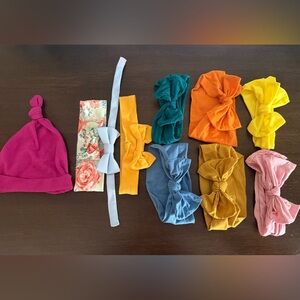 Colorful Baby Headband and Bow Set